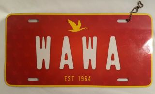 Wawa Vanity License Plate 100 Authentic Gas Station Novelty Automobilia Red