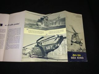 Sh - 3a Sea King Vtg 1960s Brochure First Amphibious Helicopter Sikorsky Aircraft