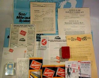 Milwaukee Road /soo Line Collectibles,  Souvenirs,  Maps,  Cards, ,
