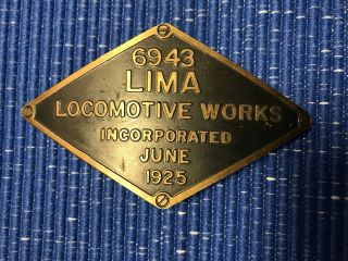 Lima Locomotive Incorporated June 1925 Badge Belt Buckle