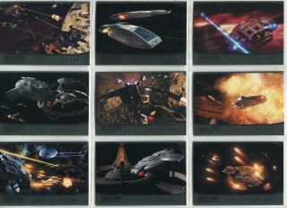 Star Trek Deep Space Nine H&v Complete 9 Card Ships Of The Line Set