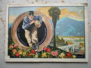 1924 Pasadena California Tournament Of Roses Souvenir Parade Program