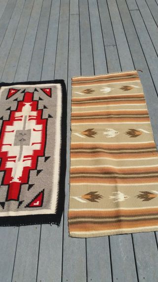 Hand Woven Navajo Rugs / 28 X 64 And 30 X 60