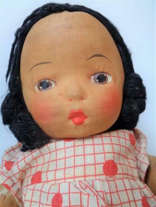 Antique 1930s Hawaiian Cloth Doll 18 " Georgene Averill Or Mollye 