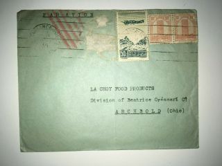 La Choy 10 VINTAGE Old Stamped Envelopes USA & Foreign 5
