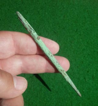 Authentic Indian Artifact 4 - 5/16 " Old Copper Culture Awl Wisconsin Arrowheads