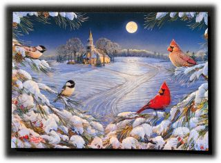 Vintage Sam Timm The Heart Of The Season Cardinal Birds Christmas Year Card