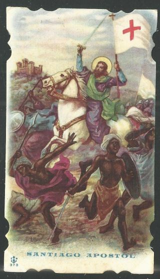 Holy Card Antique De Santiago Apostol Santino Image Pieuse Andachtsbild