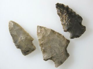 group of 10 colorful Archaic - Woodland points,  Jackson Co. ,  IL.  x Fricke 5