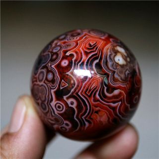 41MM Madagascar Crazy Lace Banded Agate Energy Sphere Ball 2