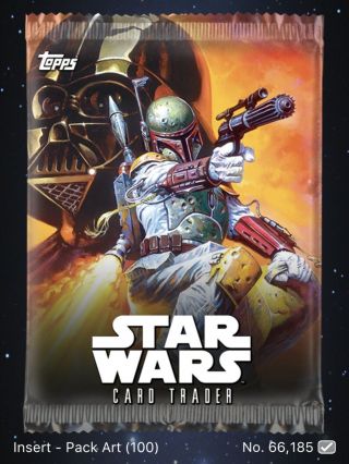 Star Wars Card Trader: CTI Illustrated Tier A Pack Art - Boba,  Vader.  Rare 2