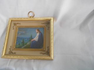 Vintage Christ On Mt.  Olive Framed Picture