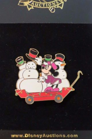 Disney Christmas Train Fab 5 Set Minnie Mouse Snowmen Hats Le 100 Pin