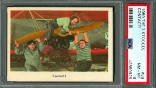 1959 Fleer The Three Stooges 38 Contact Psa 8 (nm - Mt)
