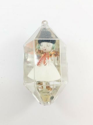 3 Vintage Jewel Brite Christmas Tree Prism Diorama Snowman Elf 5