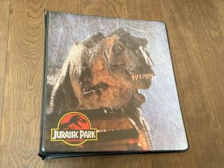 1992 Jurassic Park Trading Card Album 3 Ring Binder T - Rex