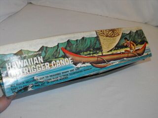 Vintage Hawaii / Hawaiian Outrigger Canoe Model Kit - Box,  Unassembled
