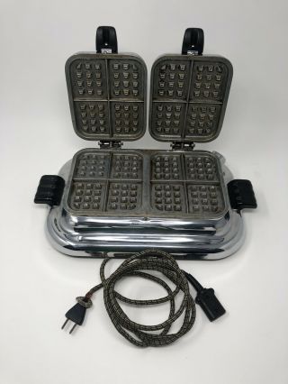 Vintage General Electric Double Waffle Maker