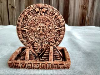 Aztec Solar Sun Stone Calendar Wall Plaque Mayan Maya Inca Sculpture Statue Art 3