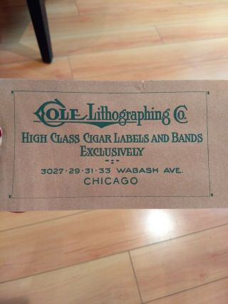 Cole Lithographic Co.  Cigar Labels And Bands Sample Book