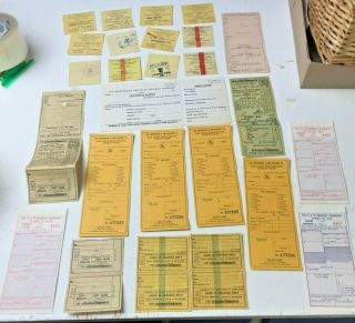 Vintage C&o Chesapeake And Ohio Railway Train Tickets And 1953 - 1960s
