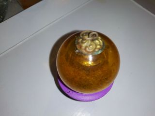 Vintage Antique Kugel Ornament Gold 1.  5 