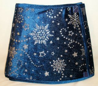 22 " Christmas Tree Stand Band Tree Stand Cover By Holiday Time,  Blue Tree Skirt