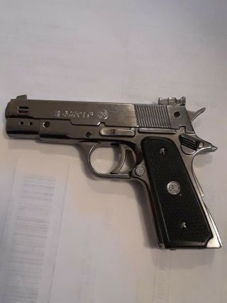 Vintage Shaopeng China Novelty Pistol Gun Cigarette Metal Lighter.  45 Look