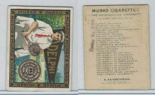 T51 Murad Cigarettes,  College,  1909,  Adelphi,  Tennis (b)