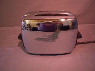 Vintage 1950s General Electric Ge Chrome Bakelite 2 Slice Toaster 82t82 -