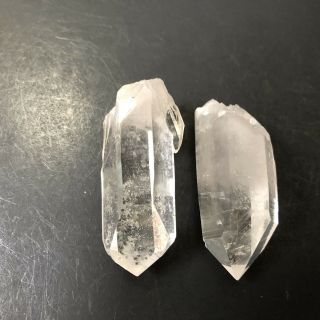 2Nice Arkansas Quartz Crystals With Good Points 514 - 12 W/ Record Keeper 3