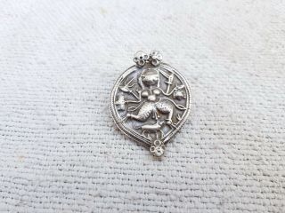 Antique Tribal Goddess Of Death Maa Kali Silver Amulet Pendant - 10.  30 Grams