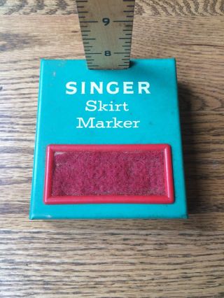 Vintage Singer Skirt Marker 24 " Hem Measure Sewing Tool Built In Pin Cushion