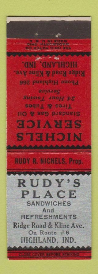 Matchbook Cover - Rudy 