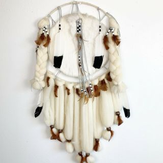Vintage Native American 40” Wall Hanging Dream Catcher Decor