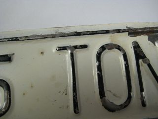 Vintage 50s 5 TON TOPPER License Plate Tag Truck Pick - up Add - on Ford Chevy Dodge 8