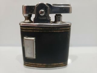 Vintage Ronson Princess Leather Wrapped & Silver Lighter
