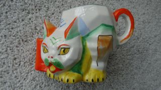 Ceramic Asian Cat Vase/cigarette Holder " Made In Japan "