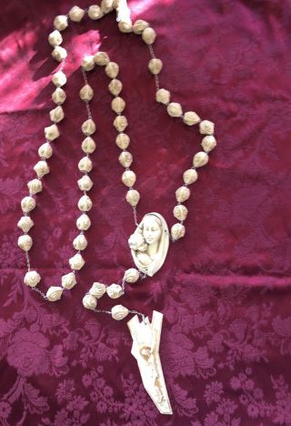 Large Wall Rosary Measures 5 1/5 Foot Long.  Made In Italy