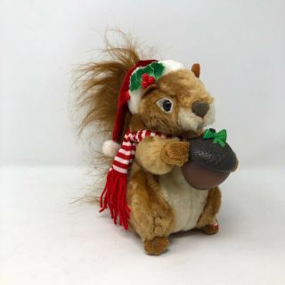Gemmy Singing Squirrel Acorn Gettin Nuttin For Christmas Toy Plush