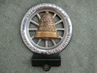 Vintage Southern California Automobile Club Car License Plate Topper