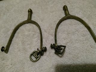 Vintage Wwi Us Army Marked Calvary Horse Spurs W/ W L Maker Mark