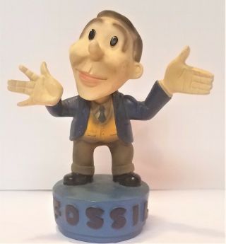 Fred Q Fossil Watches Mini Guy Bobble Head 6 " Vintage Advertising Display Figure