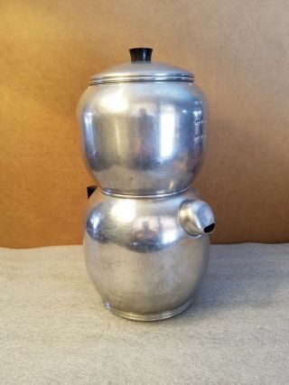 Vintage West Bend Aluminum Quick Drip Coffee Maker Pot 18 Cup Stove Top/camping