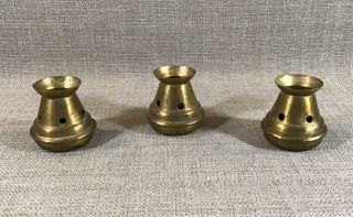 Group 3 Brass Bove Style Church Candle 1” Follower Topper Wax Saver