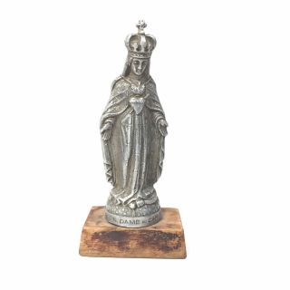 Vintage Our Lady Of The Cape Notre Dame Du Cap Blessed Mother Statuette Magnet
