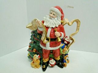Fitz And Floyd Old Fashioned Christmas Santa Pitcher 19/1262