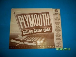 Vintage 1949 Plymouth Sales Brochure.