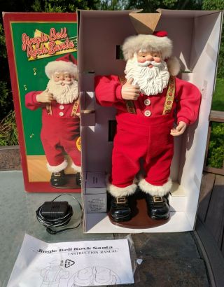 Jingle Bell Rock Santa Claus 1st Edition Retired 1999 Animated Hips Dancing