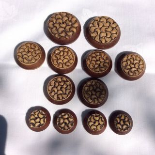 Set Of 12 Truly Stunning Art Deco Buttons W@W Fabulous 2